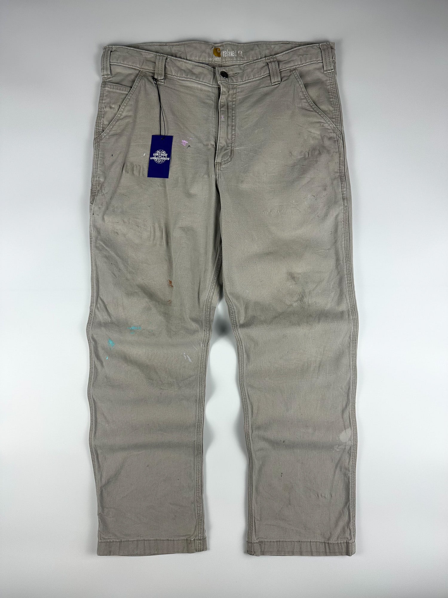 Preloved 2010s Carhartt Rugged Flex Relaxed Fit Canvas Workwear Carpenter Pants (36x28)