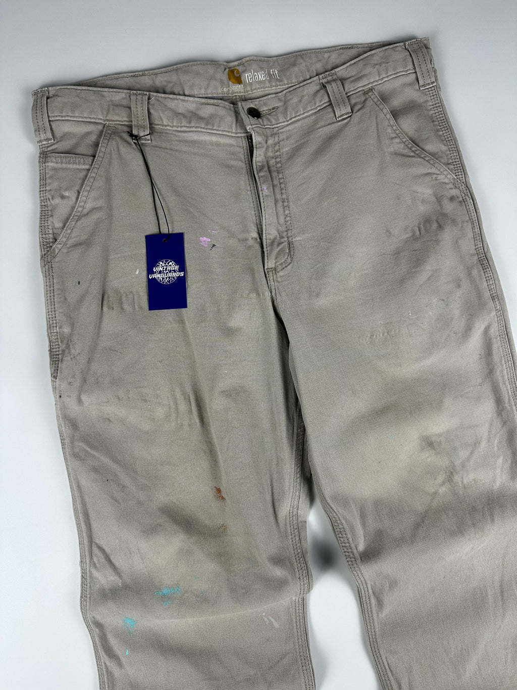 Preloved 2010s Carhartt Rugged Flex Relaxed Fit Canvas Workwear Carpenter Pants (36x28)