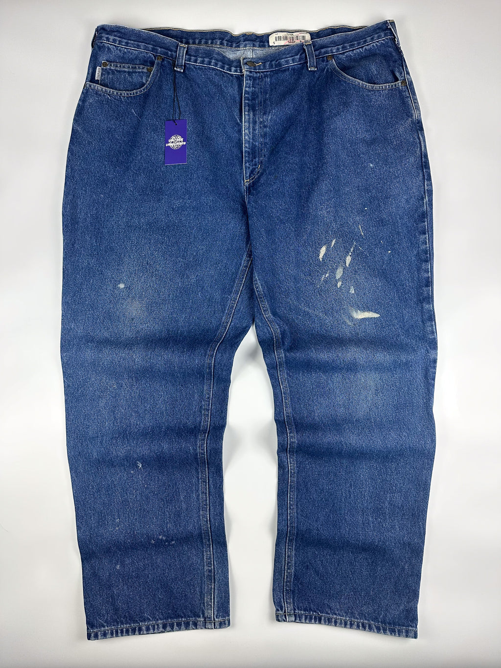 Vintage 00s Carhartt Relaxed Fit Straight Leg Heavyweight Denim Workwear Carpenter Jeans (46x32)