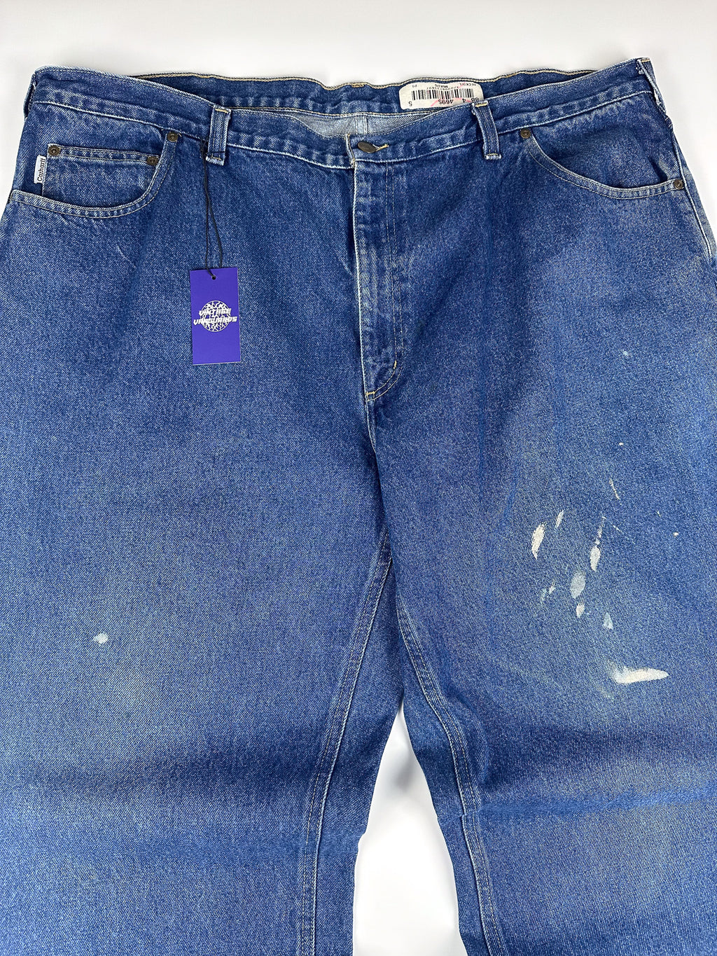 Vintage 00s Carhartt Relaxed Fit Straight Leg Heavyweight Denim Workwear Carpenter Jeans (46x32)