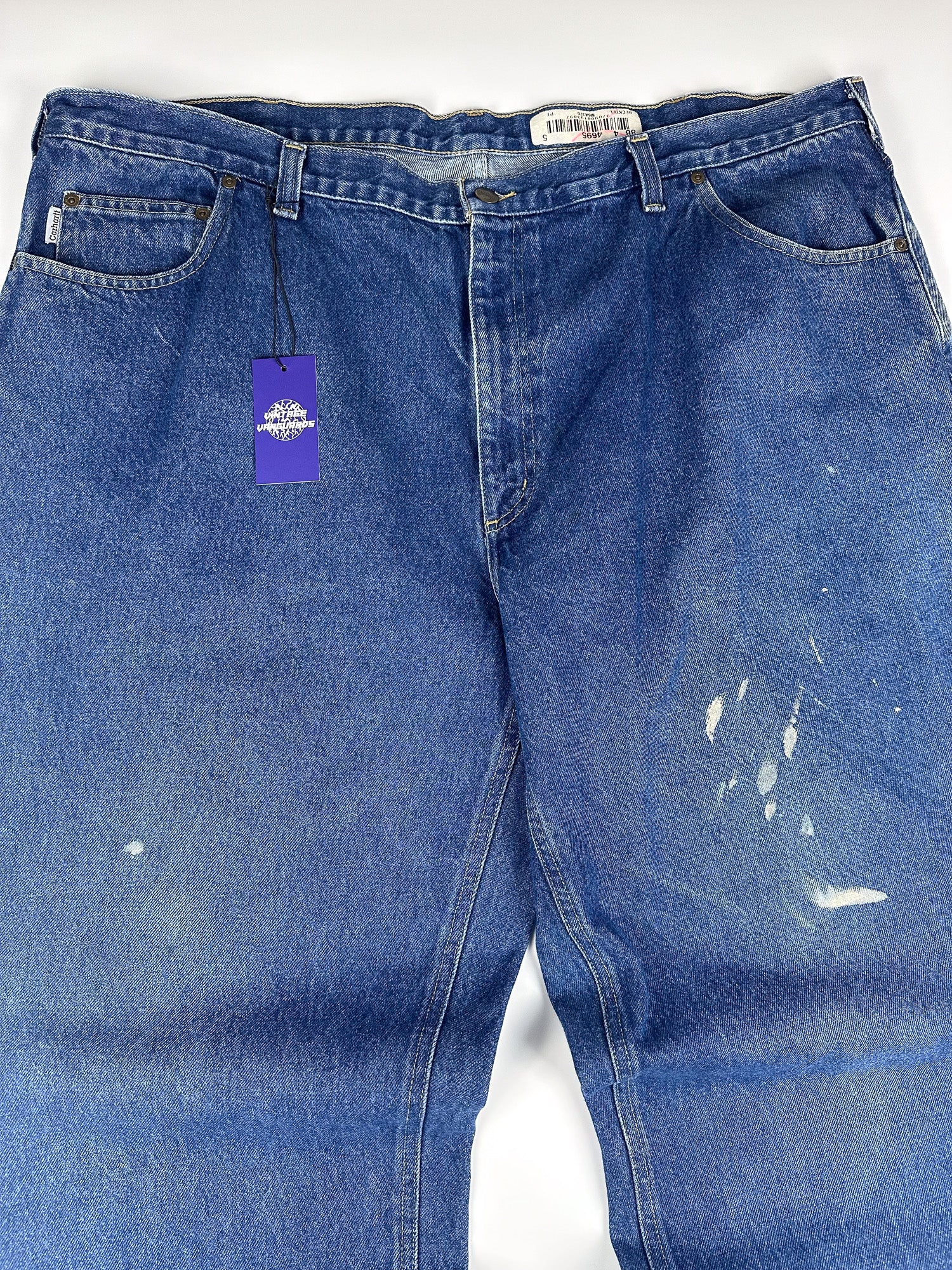 Vintage 00s Carhartt Relaxed Fit Straight Leg Denim Workwear Carpenter Jeans (46x32)