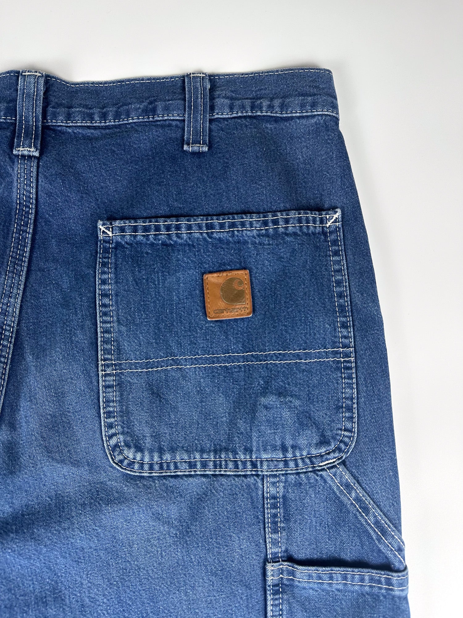 Vintage 00s Carhartt Relaxed Dungaree Fit Workwear Carpenter Denim Jean (33x31.5)