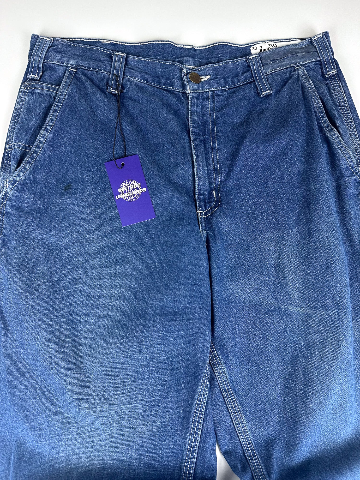 Vintage 00s Carhartt Relaxed Dungaree Fit Workwear Carpenter Denim Jean (33x31.5)