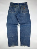 Preloved 2010s Carhartt B180 Relaxed Fit Heavyweight Denim Work Carpenter Jeans (34x31)