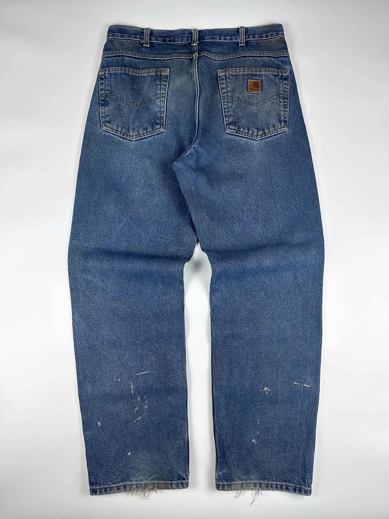 Preloved 2010s Carhartt B180 Relaxed Fit Heavyweight Denim Work Carpenter Jeans (34x31)
