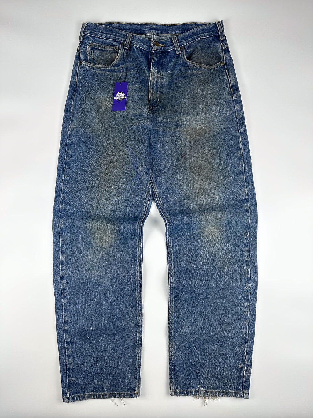 Preloved 2010s Carhartt B180 Relaxed Fit Heavyweight Denim Work Carpenter Jeans (34x31)