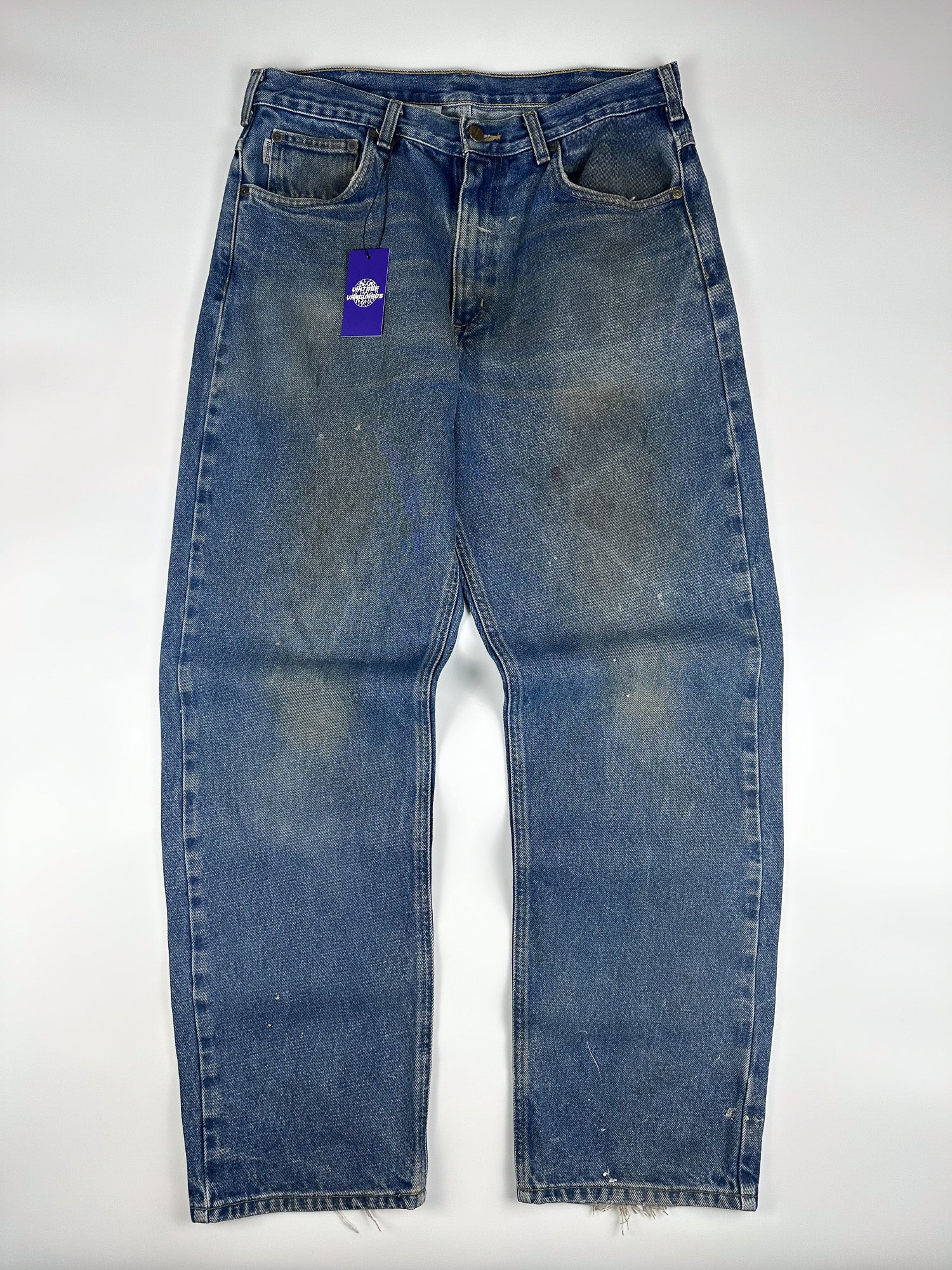 Preloved 2010s Carhartt B180 Relaxed Fit Heavyweight Denim Work Carpenter Jeans (34x31)