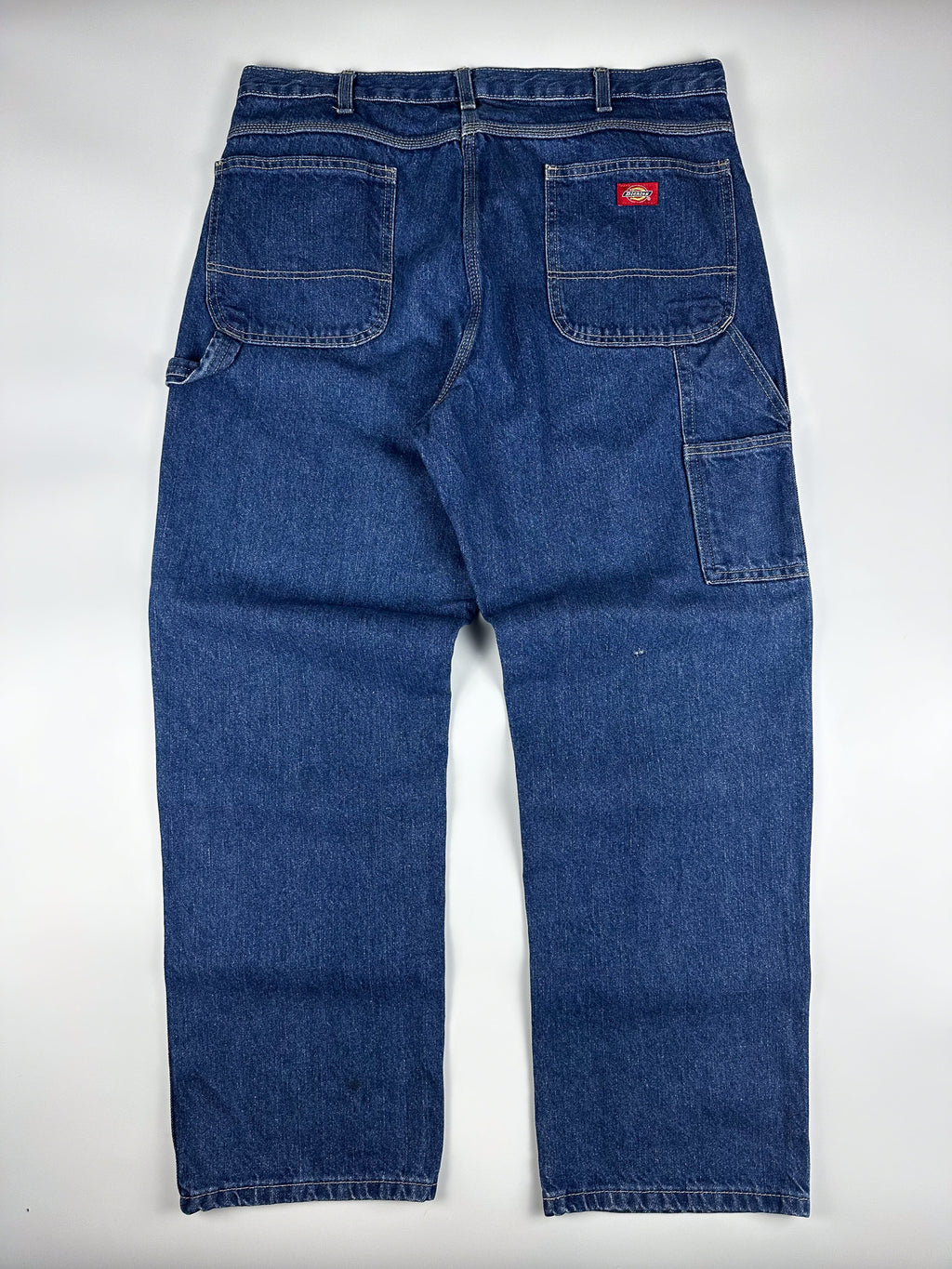 Preloved 2010s Dickies Relaxed Fit Denim Carpenter Workwear Pants (38x30)