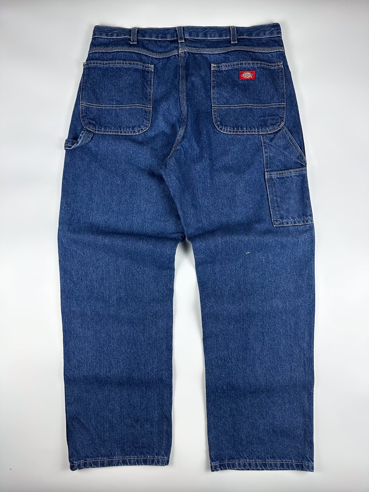 Preloved 2010s Dickies Relaxed Fit Denim Carpenter Workwear Pants (38x30)