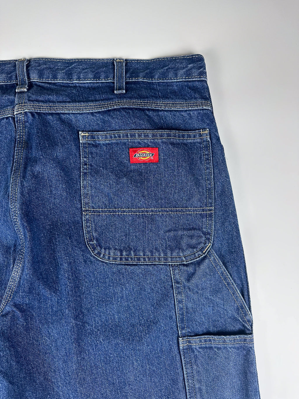 Preloved 2010s Dickies Relaxed Fit Denim Carpenter Workwear Pants (38x30)