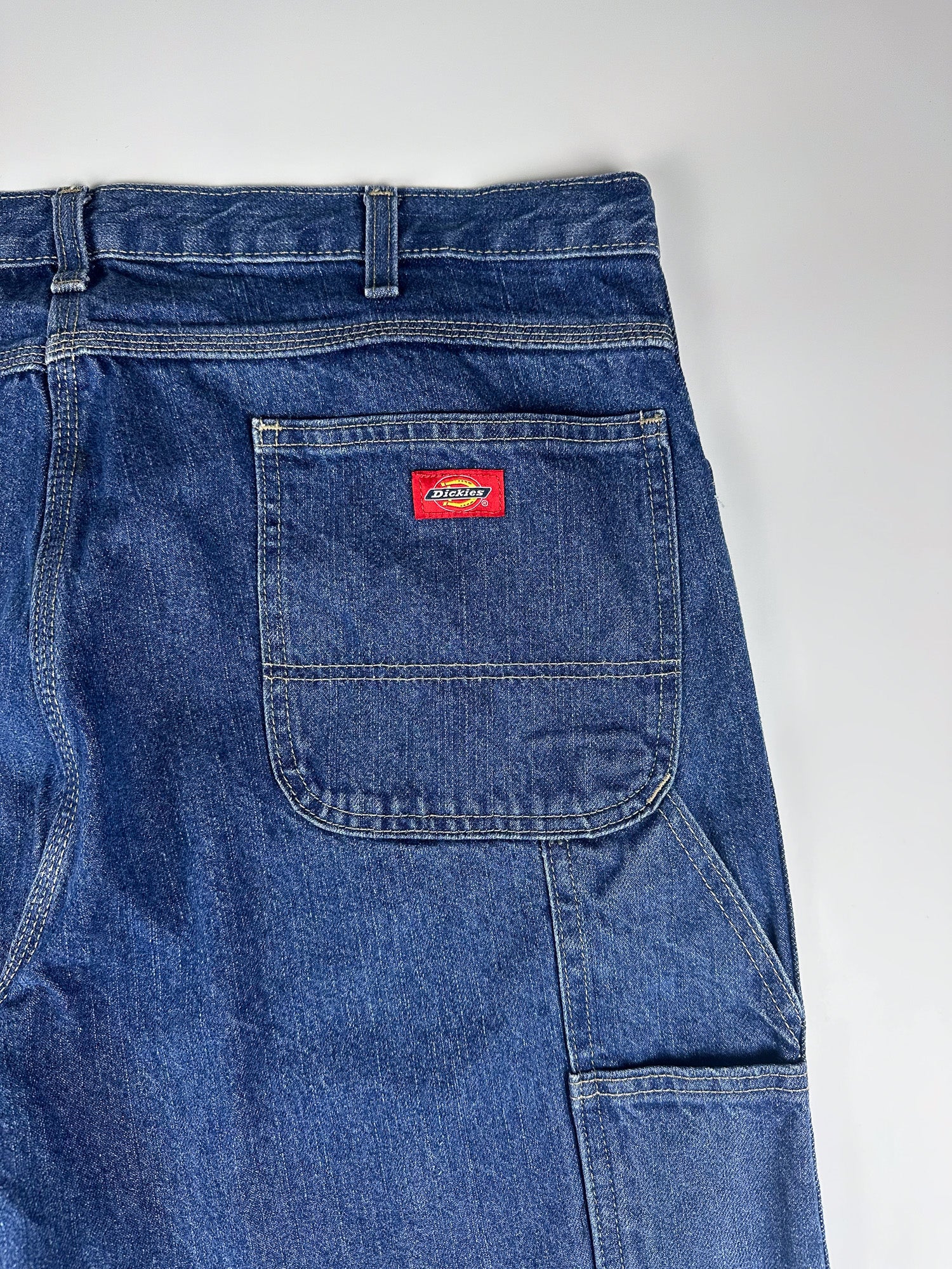 Preloved 2010s Dickies Relaxed Fit Denim Carpenter Workwear Pants (38x30)