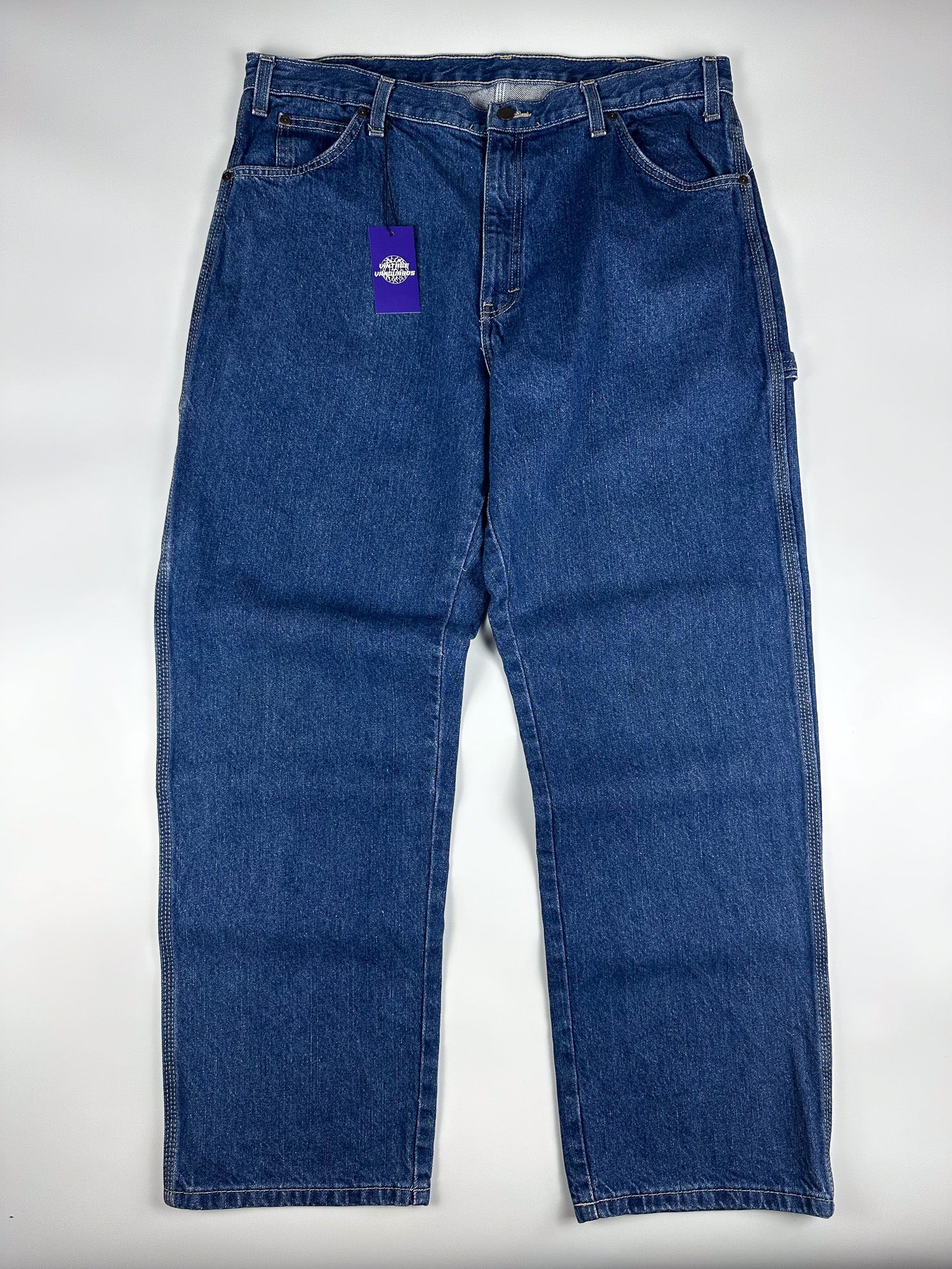 Preloved 2010s Dickies Relaxed Fit Denim Carpenter Workwear Pants (38x30)