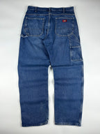 Preloved 2010s Dickies Relaxed Fit Denim Carpenter Workwear Pants (36x31)