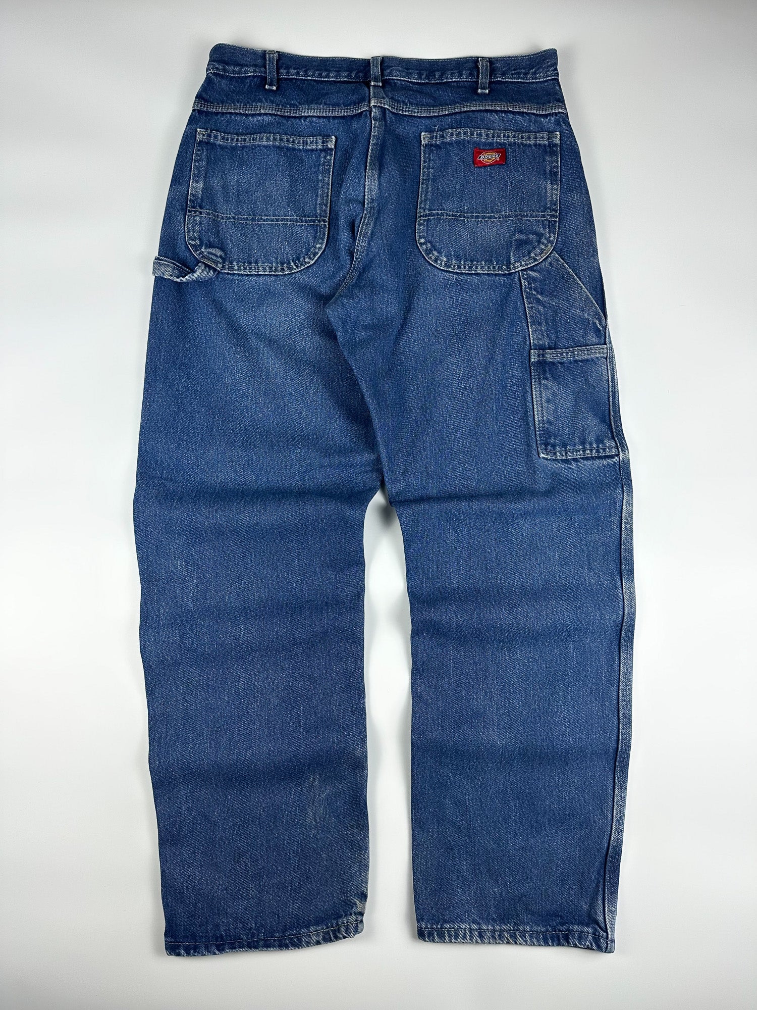 Preloved 2010s Dickies Relaxed Fit Denim Carpenter Workwear Pants (36x31)