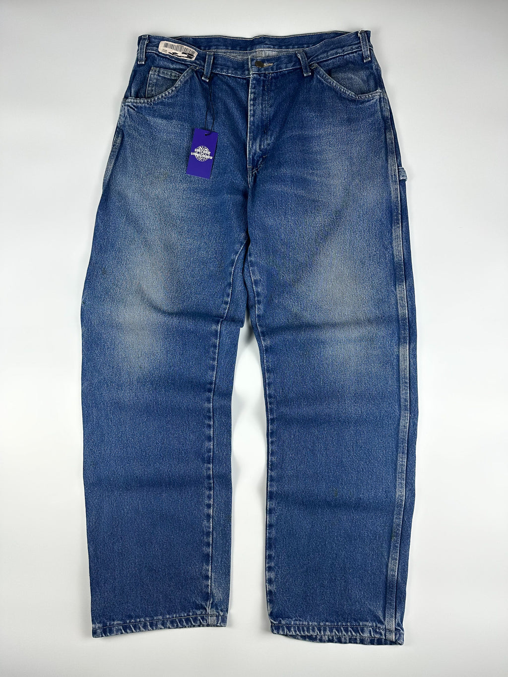 Preloved 2010s Dickies Relaxed Fit Denim Carpenter Workwear Pants (36x31)