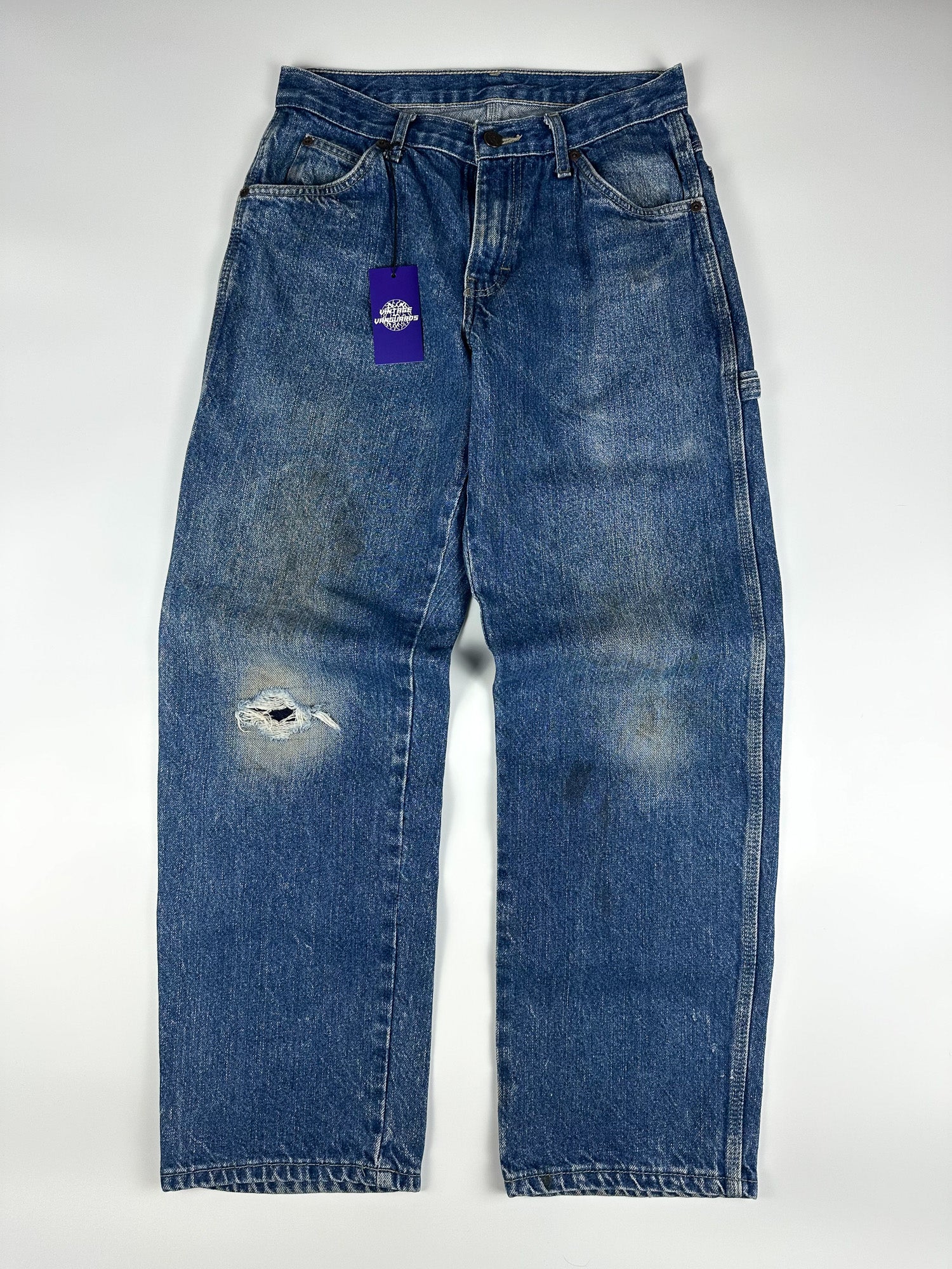 Preloved 2010s Dickies Regular Straight Fit 5-Pocket Denim Heavyweight Workwear Jeans (28x28)