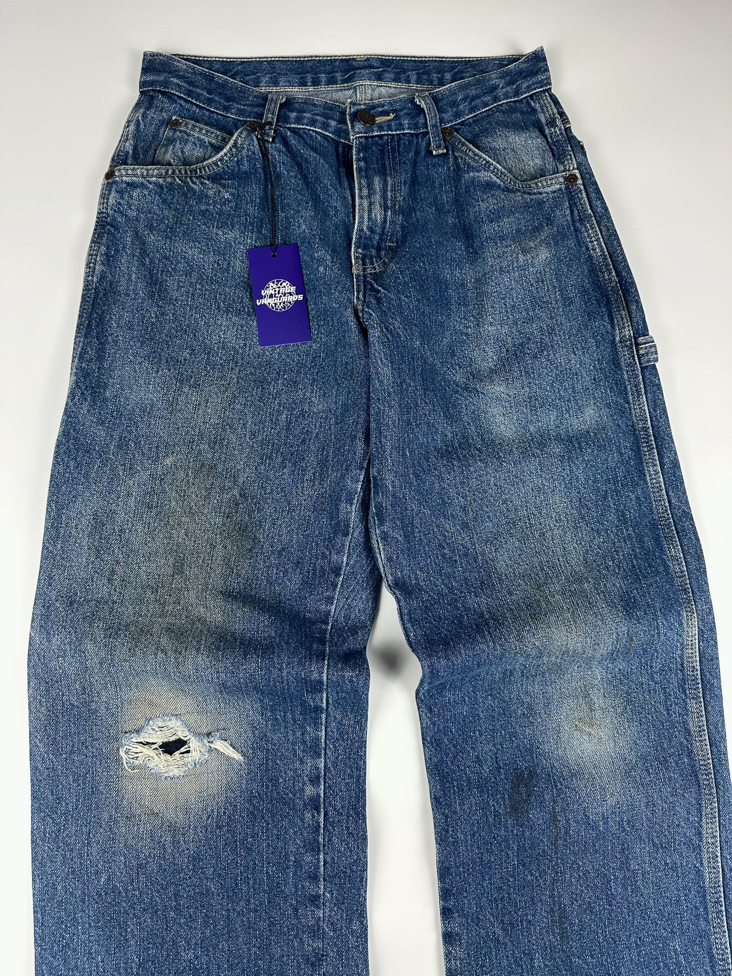 Preloved 2010s Dickies Regular Straight Fit 5-Pocket Denim Heavyweight Workwear Jeans (28x28)