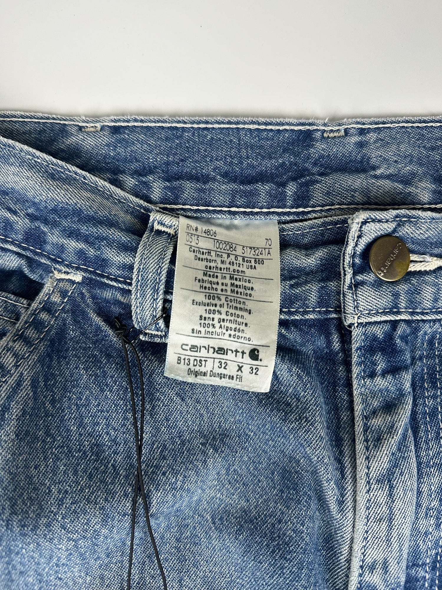 Preloved 2010s Carhartt B13 Original Dungaree Fit Workwear Carpenter Jeans (31x31)