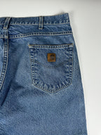 Vintage 00s 2002 Carhartt B19 Made in Mexico Relaxed Straight Fit Carpenter Jeans (38x31)
