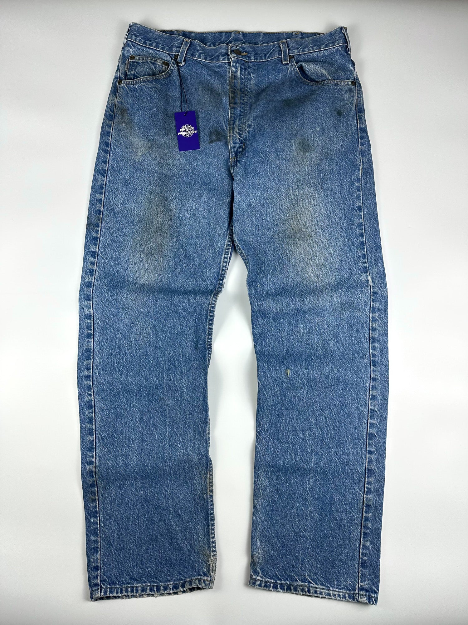 Vintage 00s 2002 Carhartt B19 Made in Mexico Relaxed Straight Fit Carpenter Jeans (38x31)