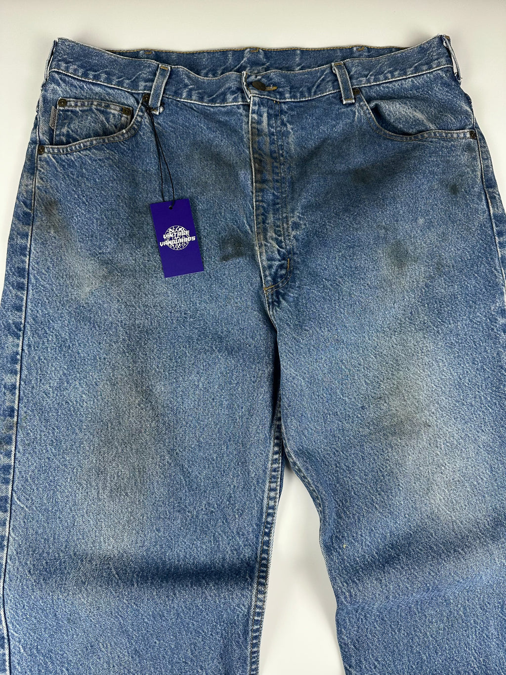 Vintage 00s 2002 Carhartt B19 Made in Mexico Relaxed Straight Fit Carpenter Jeans (38x31)