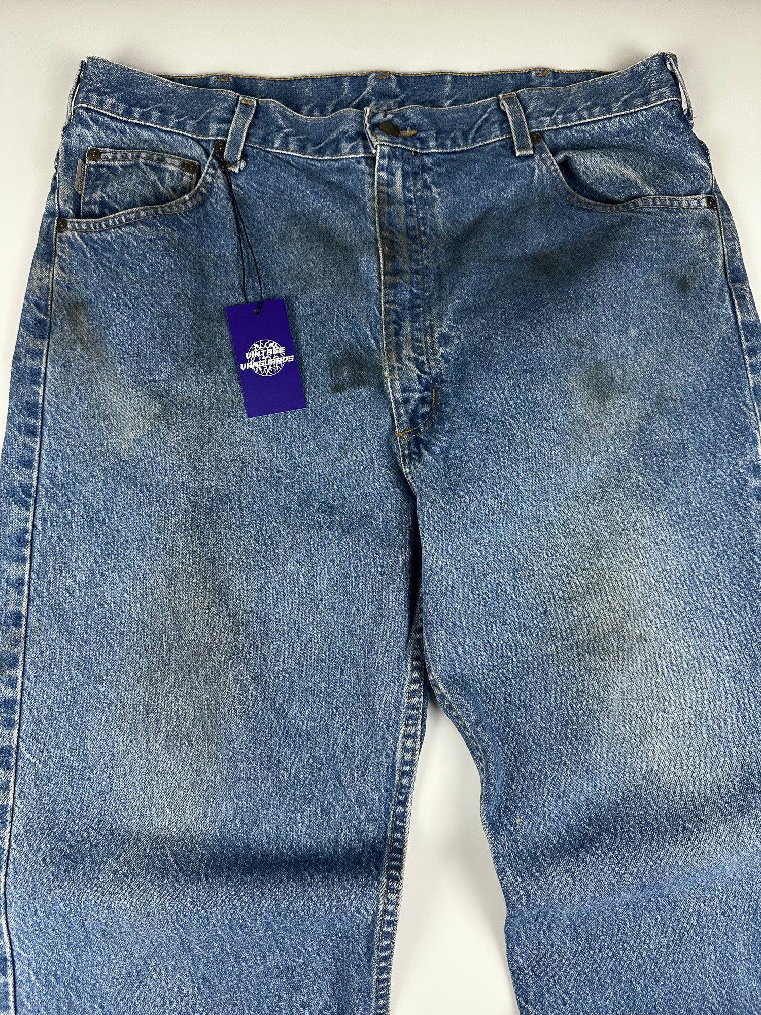 Vintage 00s 2002 Carhartt B19 Made in Mexico Relaxed Straight Fit Carpenter Jeans (38x31)
