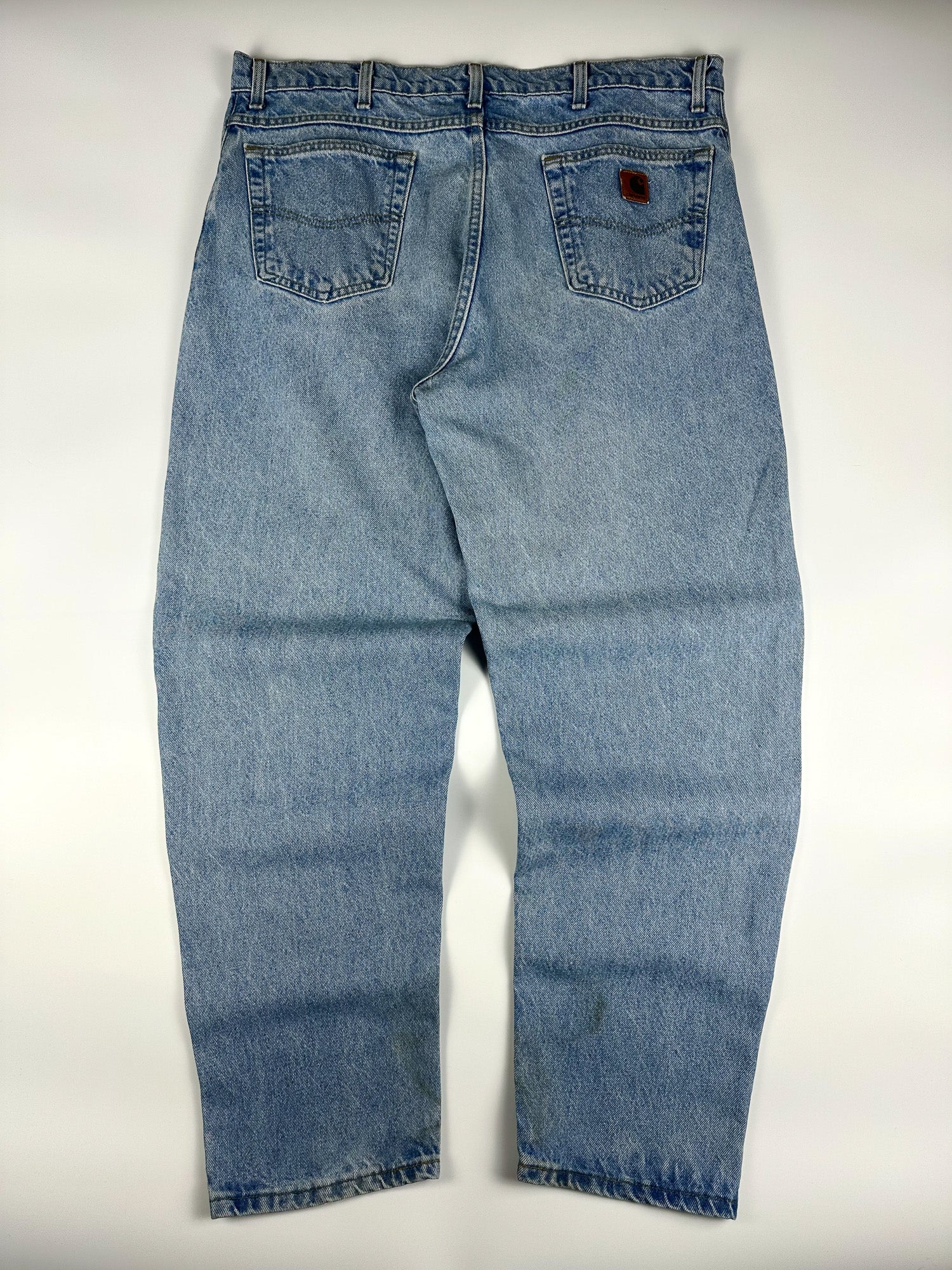 Vintage 90s Carhartt B17 Made in USA Relaxed Straight Fit Workwear Carpenter Jeans (40x31)