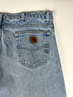 Vintage 90s Carhartt B17 Made in USA Relaxed Straight Fit Workwear Carpenter Jeans (40x31)