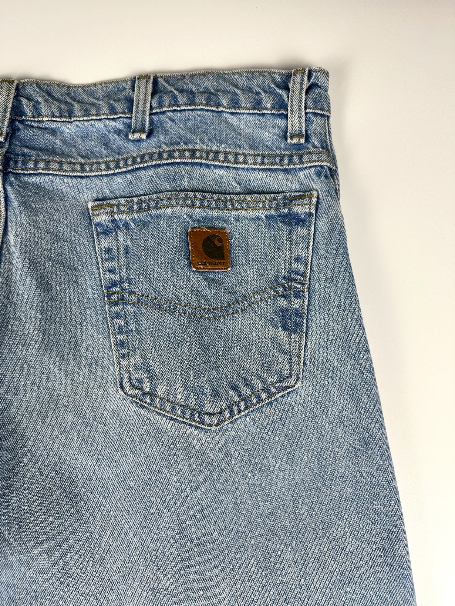 Vintage 90s Carhartt B17 Made in USA Relaxed Straight Fit Workwear Carpenter Jeans (40x31)