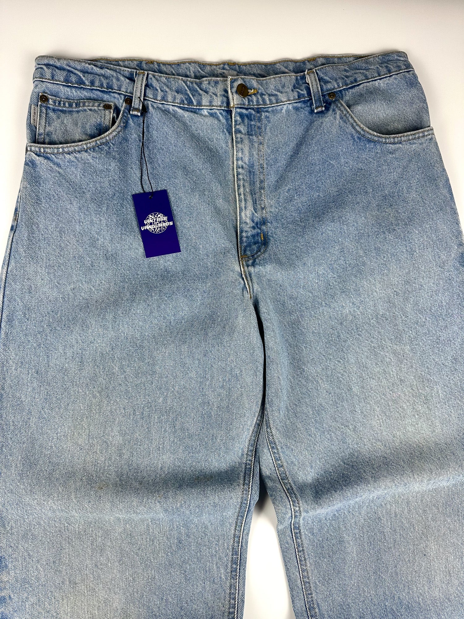 Vintage 90s Carhartt B17 Made in USA Relaxed Straight Fit Workwear Carpenter Jeans (40x31)