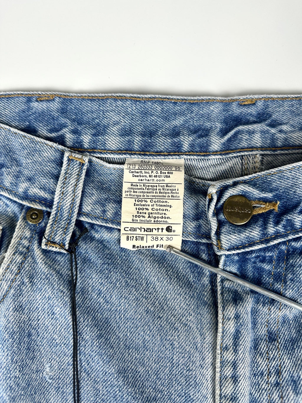 Preloved 2010s Carhartt B17 Relaxed Straight Fit Workwear Carpenter Jeans (37x31)
