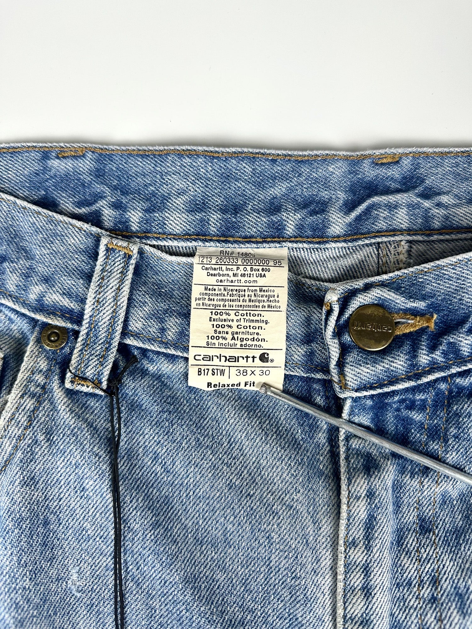 Preloved 2010s Carhartt B17 Relaxed Straight Fit Workwear Carpenter Jeans (37x31)