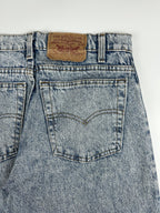 Vintage 90s 1990 Levi's 550 Made in USA Relaxed Fit Acid Wash Denim Jeans (31x29)