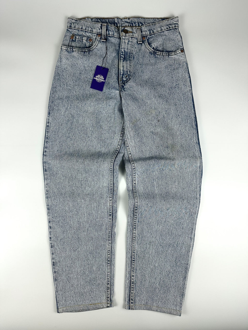 Vintage 90s 1990 Levi's 550 Made in USA Relaxed Fit Acid Wash Denim Jeans (31x29)