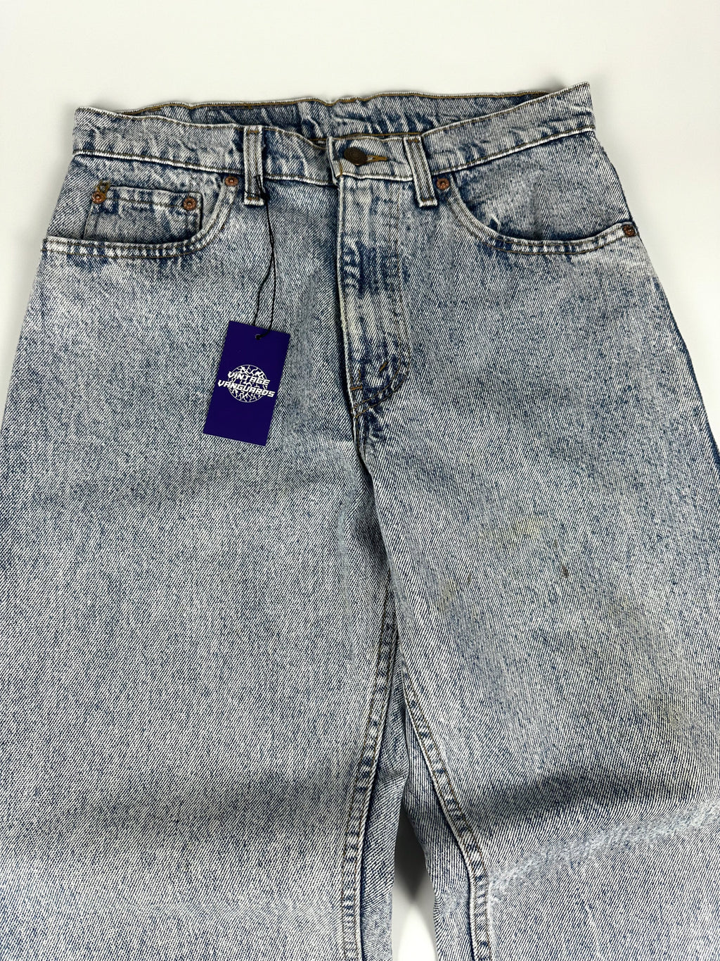 Vintage 90s 1990 Levi's 550 Made in USA Relaxed Fit Acid Wash Denim Jeans (31x29)