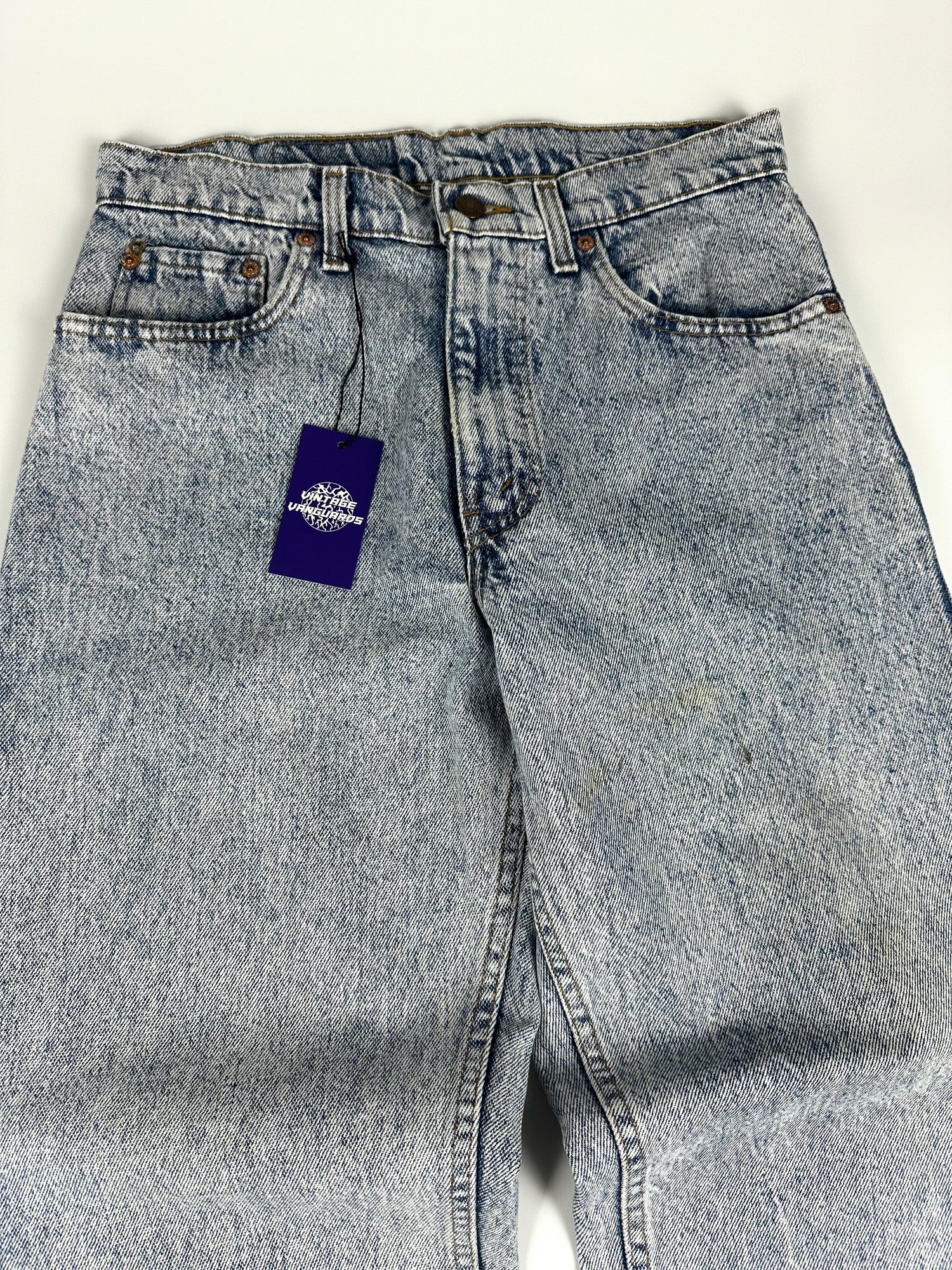 Vintage 90s 1990 Levi's 550 Made in USA Relaxed Fit Acid Wash Denim Jeans (31x29)