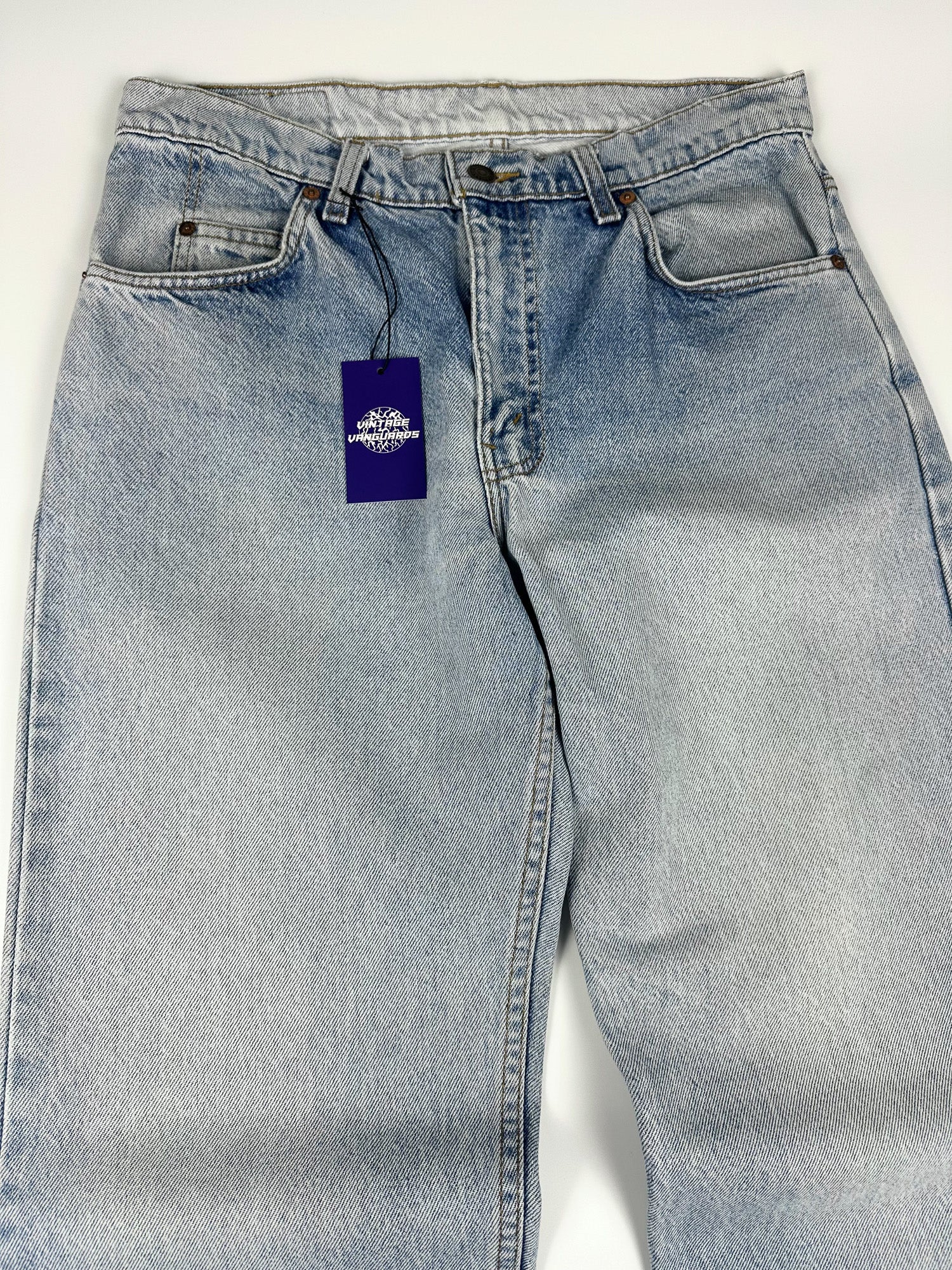 Vintage 90s 1998 Levi's 604 Orange Tab Made in Australia Straight Fit Denim Jeans (33x31)