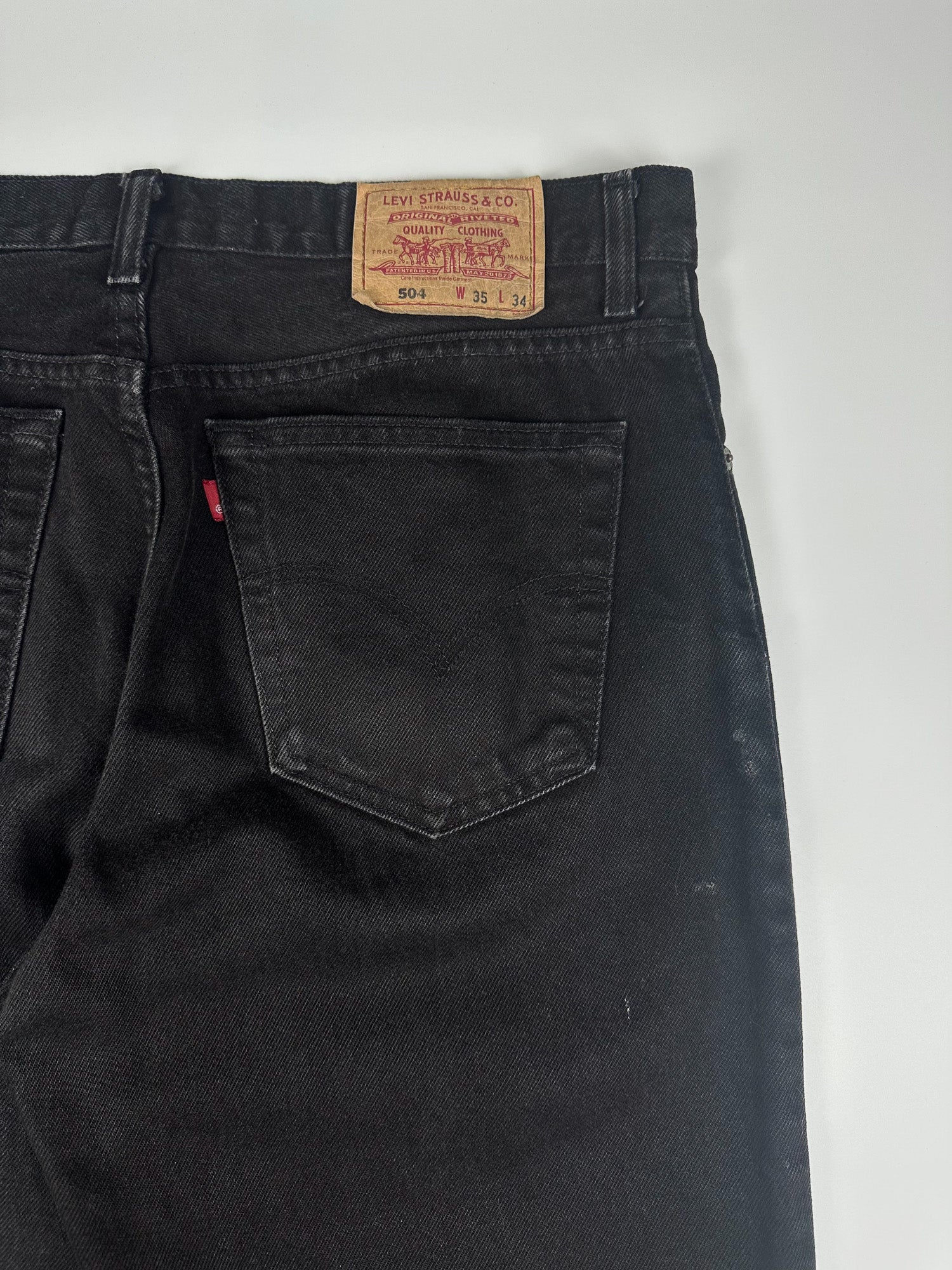 Vintage 00s 2001 Levi's 504 Made in Australia Regular Straight Fit Denim Jeans (35x30)