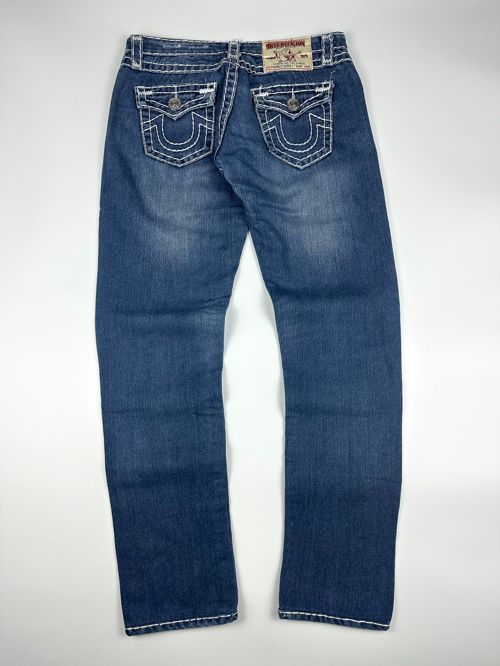 Vintage 00s True Religion Billy Super T Made in USA Low Rise Boot Cut Slim Jeans (32x29)