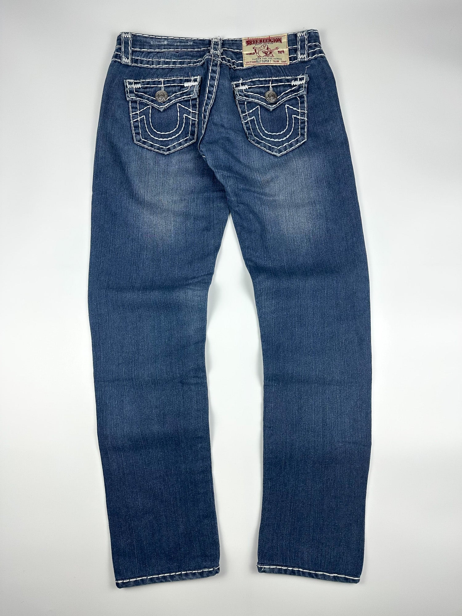 Vintage 00s True Religion Billy Super T Made in USA Low Rise Boot Cut Slim Jeans (32x29)