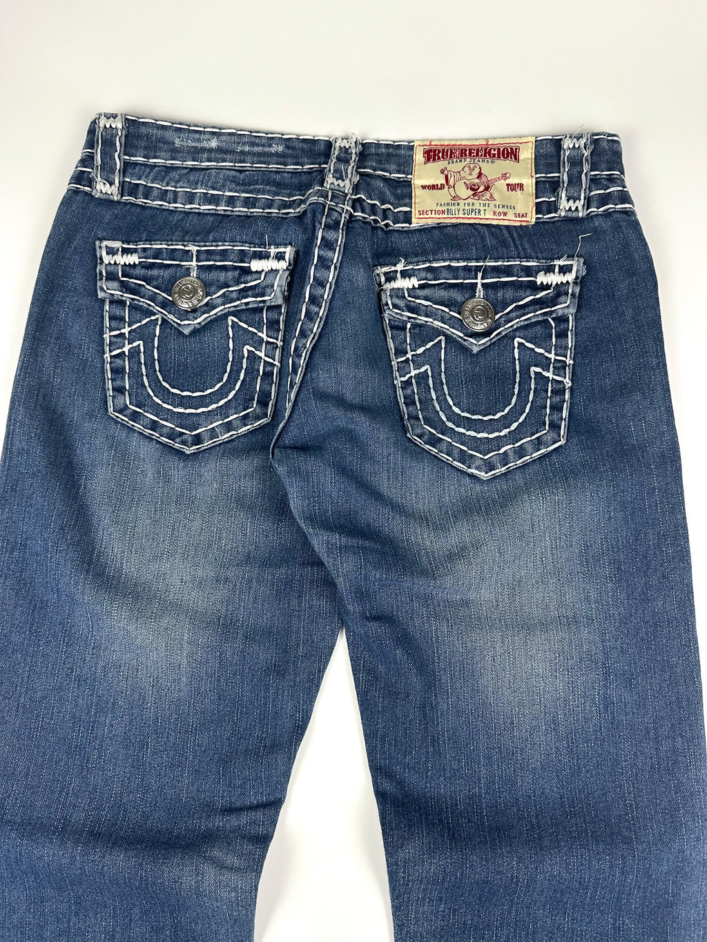 Vintage 00s True Religion Billy Super T Made in USA Low Rise Boot Cut Slim Jeans (32x29)