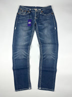 Vintage 00s True Religion Billy Super T Made in USA Low Rise Boot Cut Slim Jeans (32x29)
