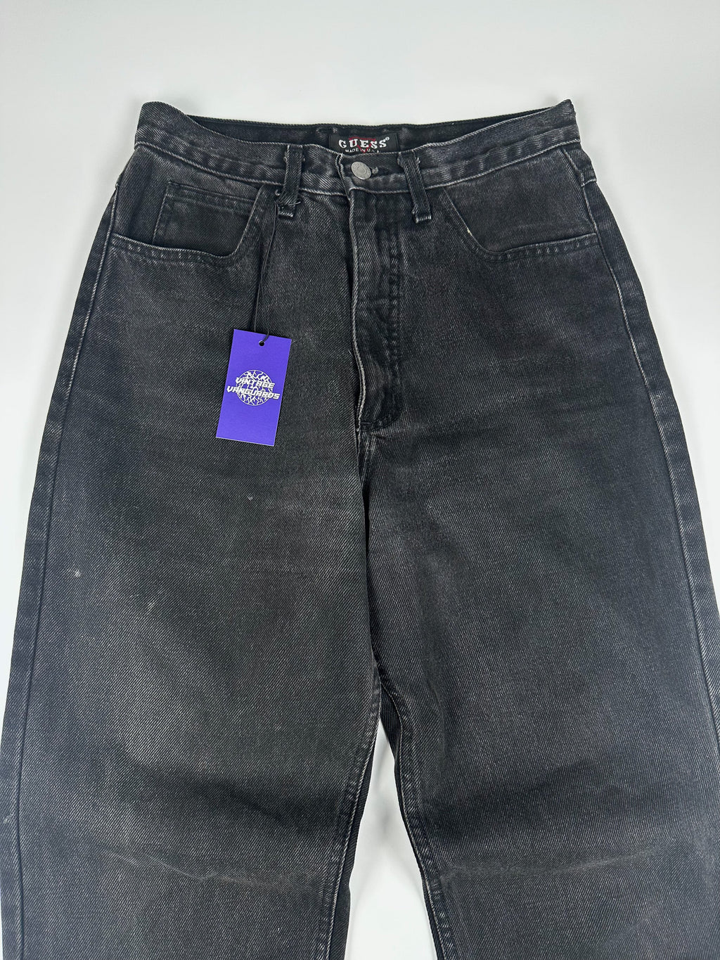 Vintage 90s Guess Georges Marciano Made in USA High-Rise Slim Tapered Fit Denim Mom Jeans (28x29)