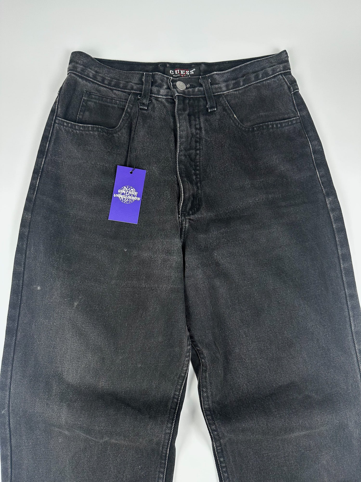 Vintage 90s Guess Georges Marciano Made in USA High-Rise Slim Tapered Fit Denim Mom Jeans (28x29)