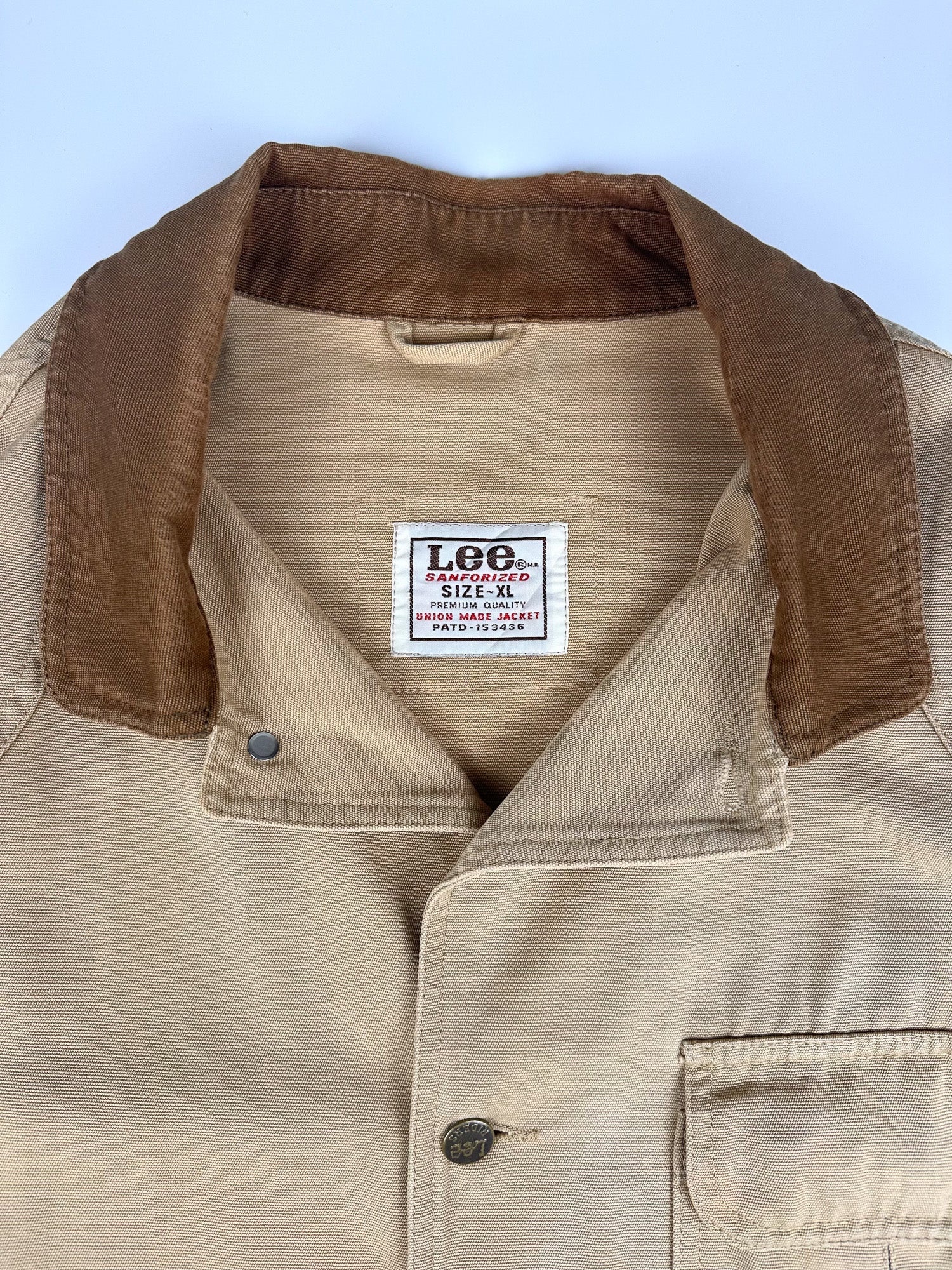 Vintage 90s Lee Riders Sanforized Duck Canvas Barn Field Workwear Utility Chore Jacket (XL)