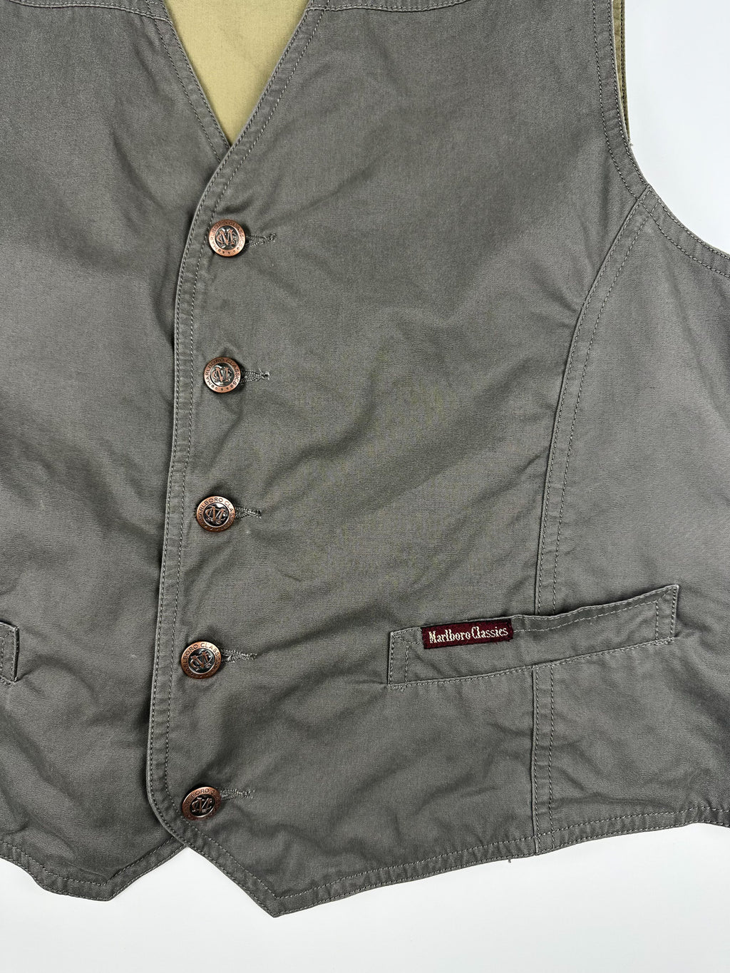 Vintage 90s Marlboro Classics Country & Outdoors Buckle Back Waistcoat Vest (M)
