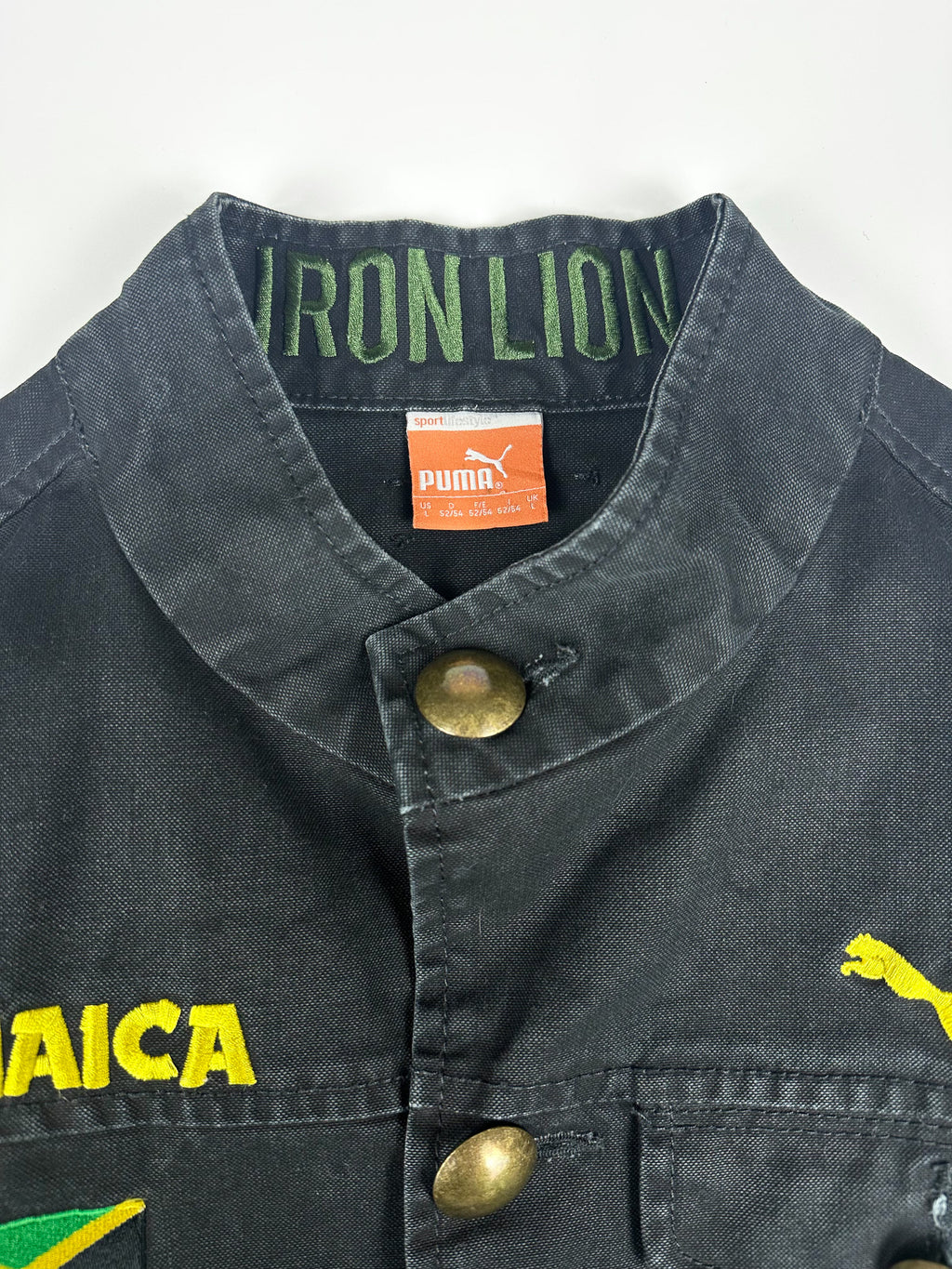 Preloved 2012 Puma x Cedella Marley Iron Lion Jamaica Bob Marley Military Button Down Jacket (L)