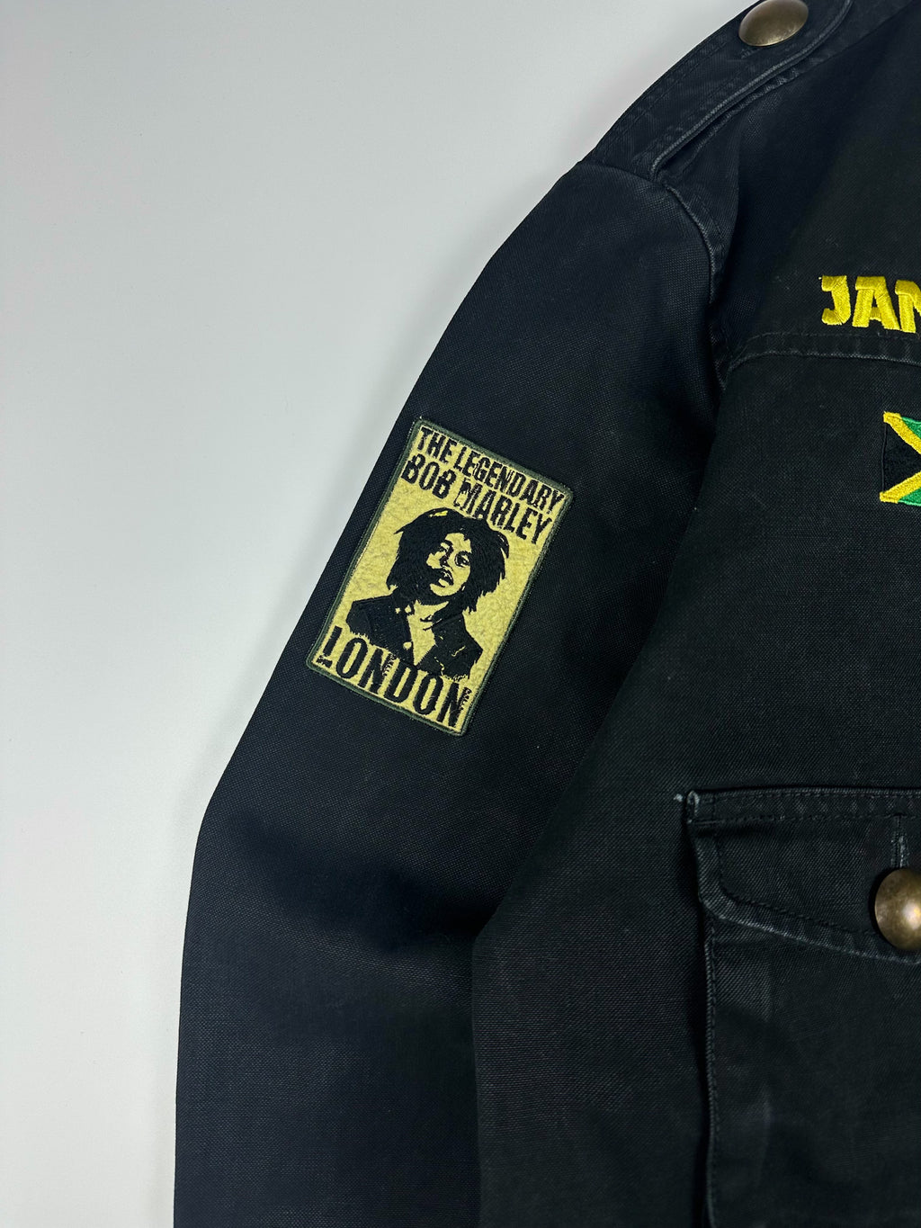 Preloved 2012 Puma x Cedella Marley Iron Lion Jamaica Bob Marley Military Button Down Jacket (L)