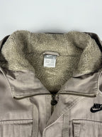 Vintage 00s Nike Heavyweight Sherpa Lined Embroidered Logo Hooded Parka Jacket (XL)
