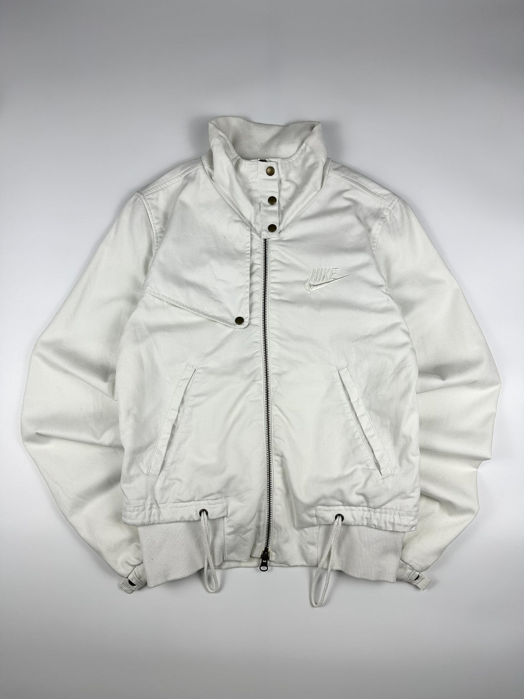 Vintage 00s Nike Canvas Heavyweight Embroidered Club Logo Utility Field Track Jacket (S)